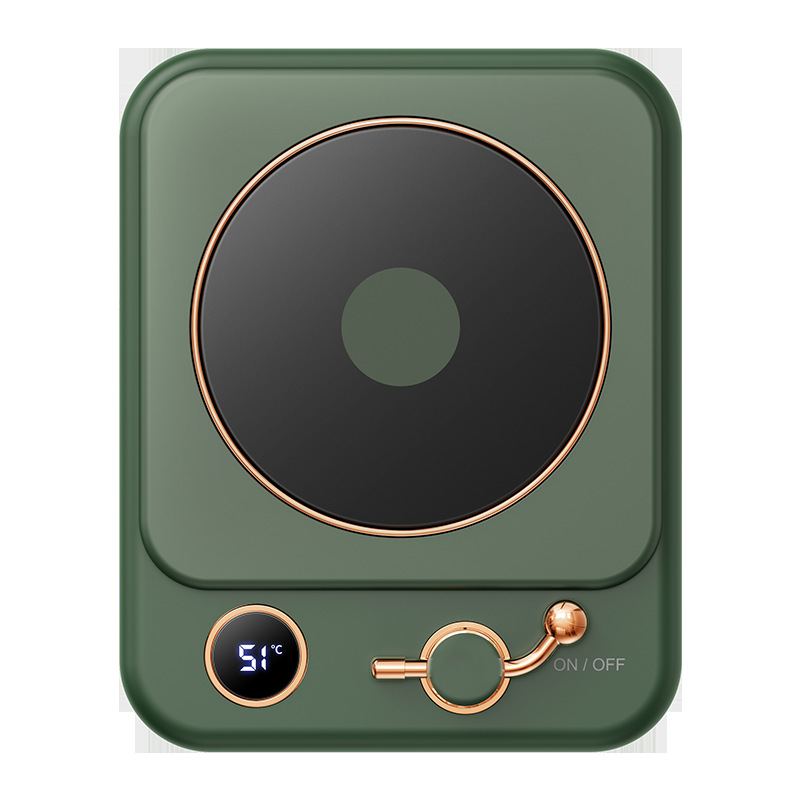 Koffiekopje Wamer Elektrische mokverwarmer Constante temperatuur 3 versnellingen Houd melkthee Warm verwarmingskussen Onderzetter voor thuiskantoor: Licht Groen / > 2.1l