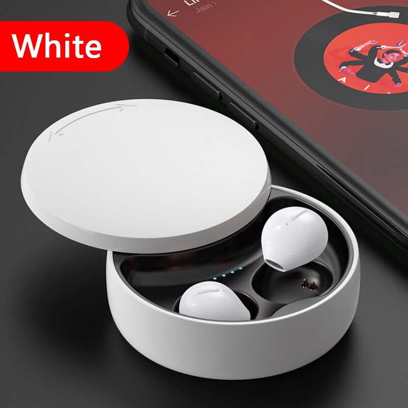 Ultra mini draadloze dual tws oordopjes  x21s verborgen kleine bluetooth onzichtbare oordopjes 3 uur muziek afspelen met oplaadcase: X21s witte