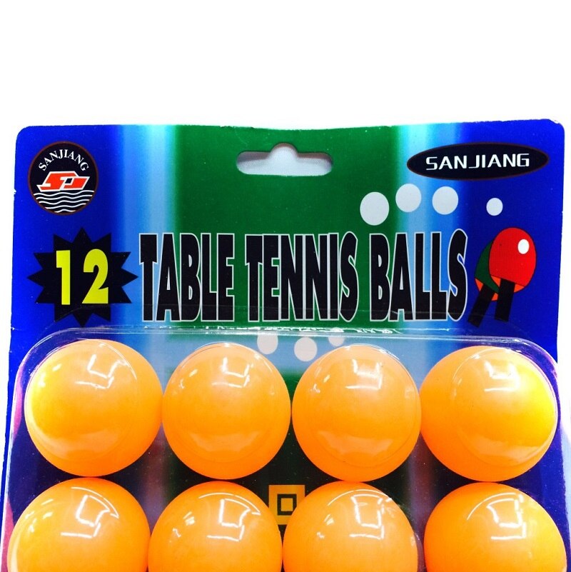 12 unids/pack pelotas de Ping Pong de naranja, pelotas de entrenamiento de tenis de mesa profesionales, blíster, paquete de tarjetas de Ping Pong