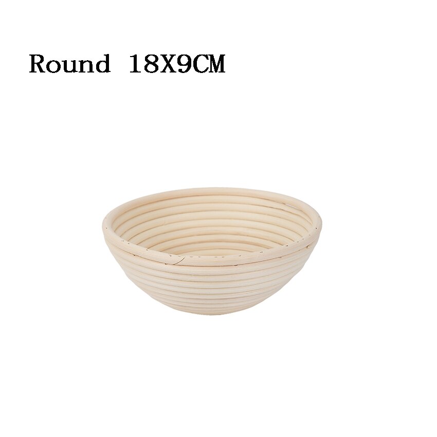 Natuurlijke Brood Proofing Mand Ovale/Ronde Rotan Rieten Deeg Gisting Manden Thuis Bakken Tools Keuken Accessoires: Round18X9CM