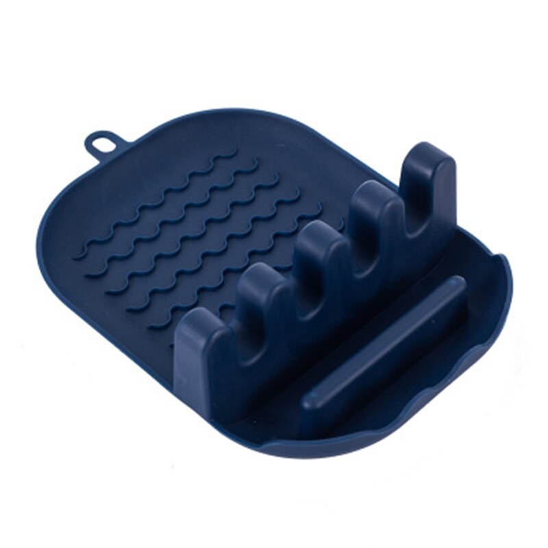 Kitchen Spoon Holders Fork Spatula Rack Shelf Organizer Plastic Spoon Rest Chopsticks Holder Non-slip Spoons Pad Kitchen Utensil: 09