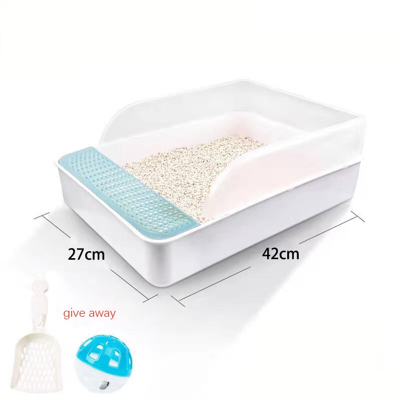 Boîte à litière semi-fermée anti-éclaboussures pour chat, toilettes, grande et petite, désodorisante, fournitures de merde pour chat