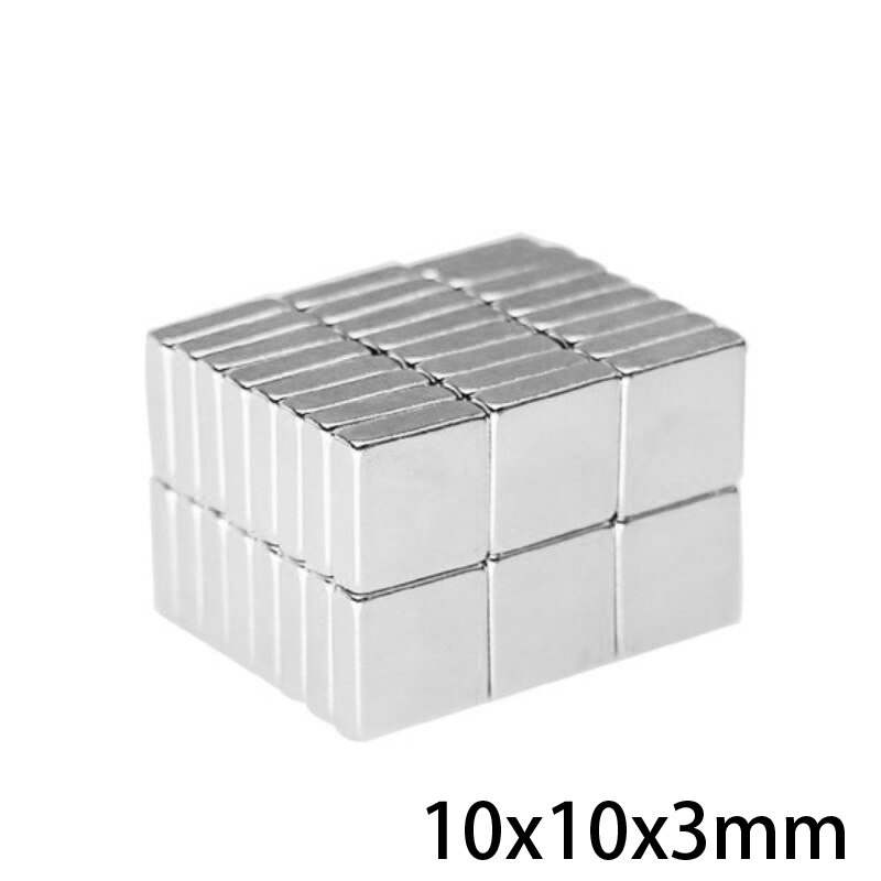 10 ~ 200Pcs 10X10X3 Mm Quadrate Krachtige Magneten 10X10Mm Neodymium Magnetische N35 10X10X3 Mm Blok Sterke Magneet 10*10*3 Mm