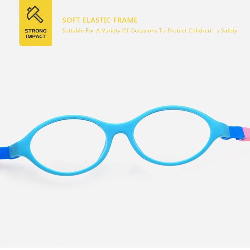 AIMISUV Unisex TR90 Flexible ultraligero montura gafas infantiles Rosa óptico silicona transparente gafas de los niños UV400