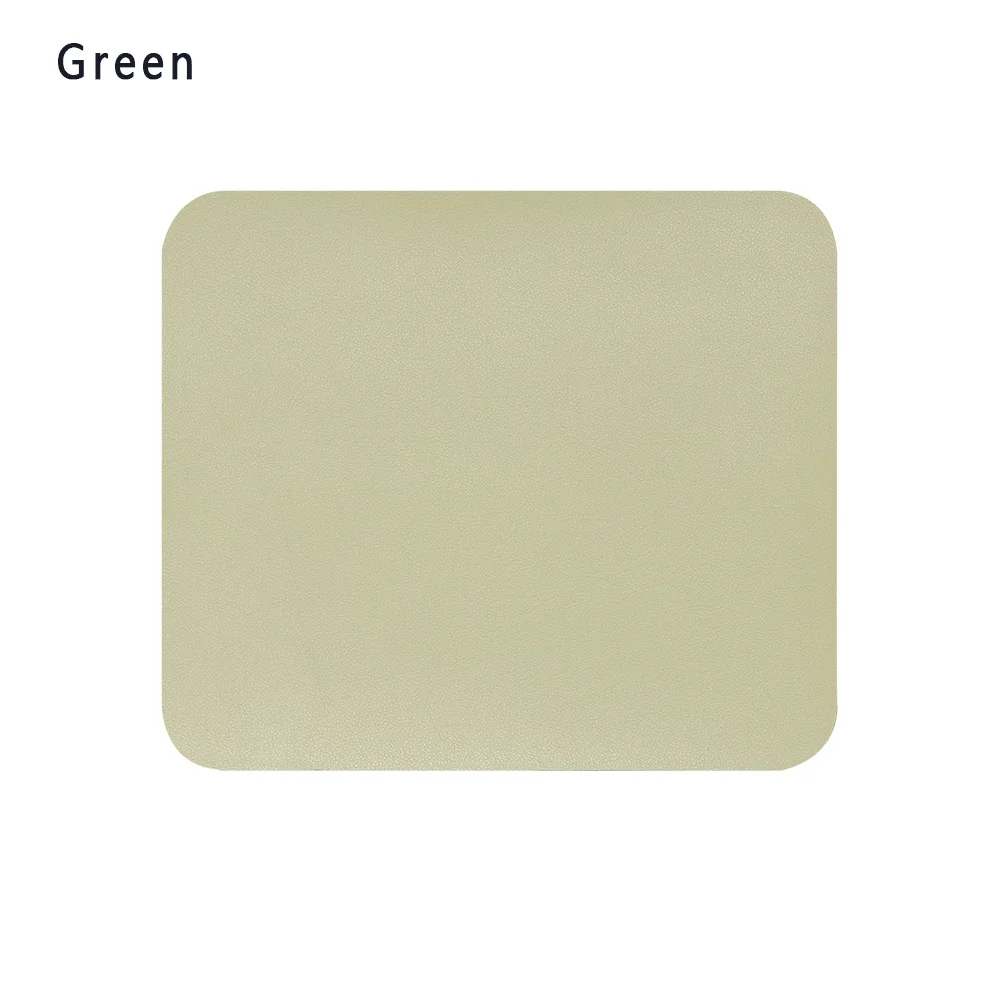 Criativo universal anti-deslizamento mouse almofada de couro gaming mouses esteira nova almofada de mesa moda confortável para computador portátil macbook: green
