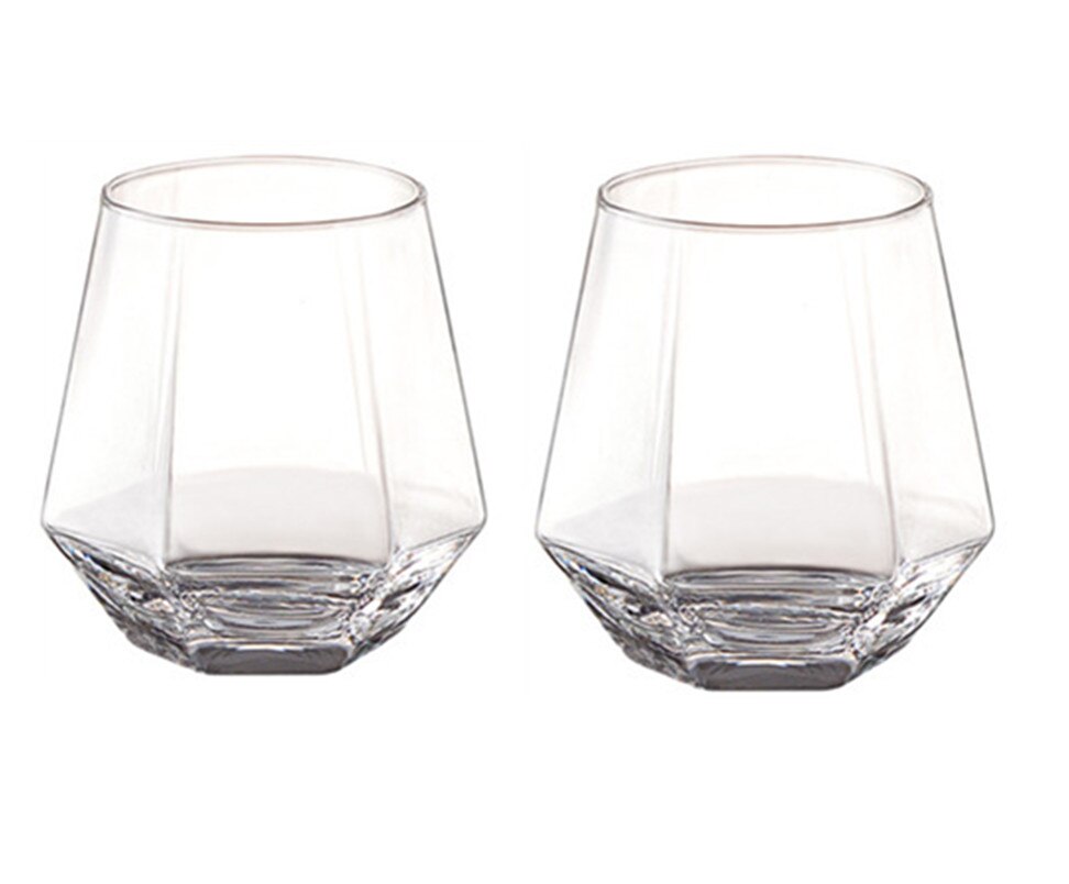 Glass Drain Rack Light Luxury Household Water Cup Rack Living Room Cup Storage Rack Iron Upside Down Shelf Dish Drying Rack: Transparent Cup 2PCS