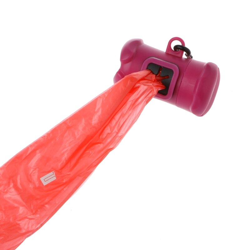 Pet Dog Bone Shape Waste Poo Garbage Dispenser Box Clean Up Bags Holder Carrier B0KB