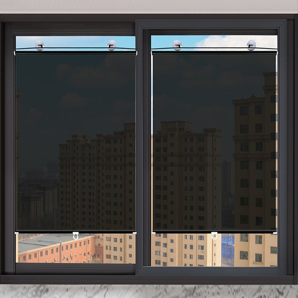 Universal Roller Blinds Suction Cup Sunshade Blackout Curtain Car Bedroom Kitchen Office Window Sun-shading Curtains Nail-free