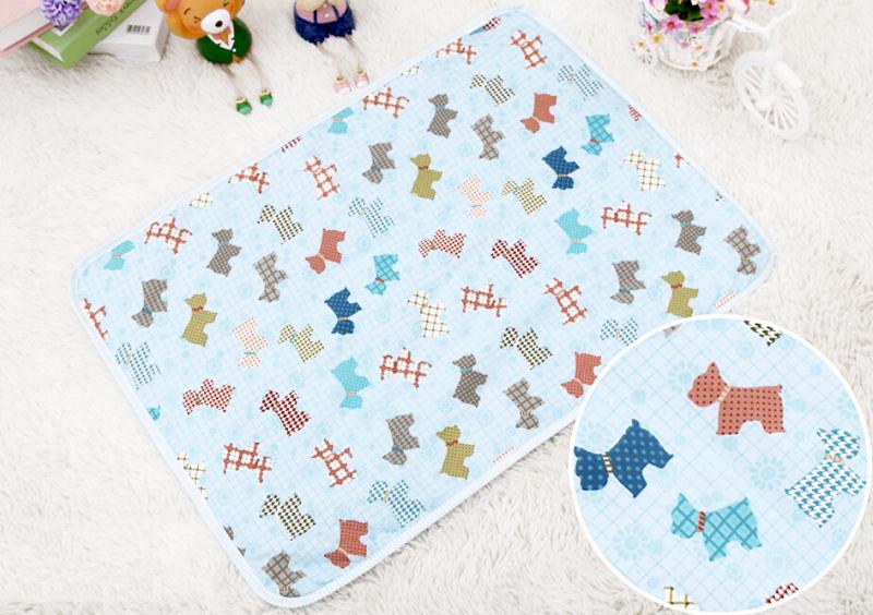 30*45cm Baby Changing Mat Cartoon Cotton Waterproof Sheet Baby Changing Pad Table Diapers Game Play Cover Infant Mat