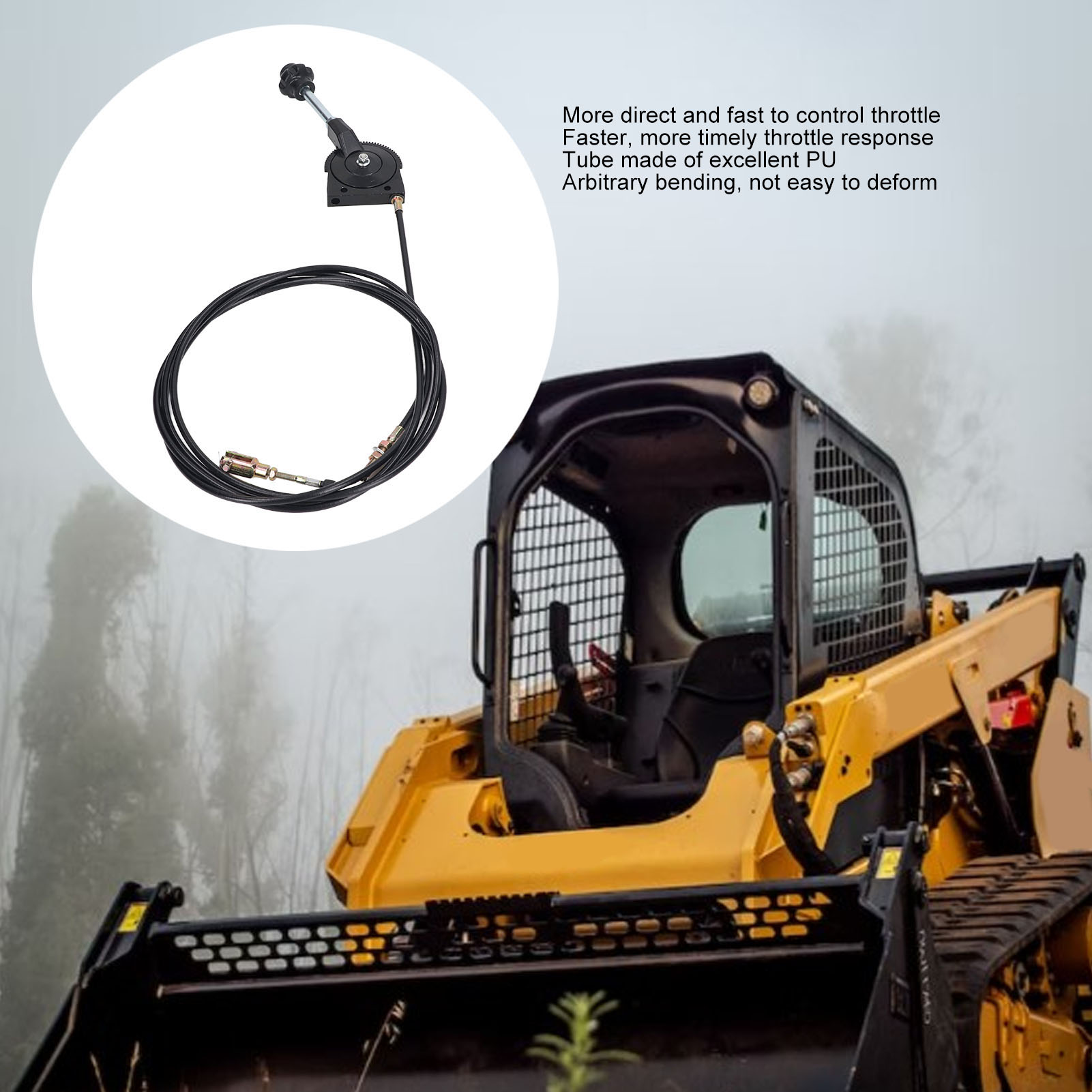 Excavator Manual Throttle Cable Motor Control Heavy Equipment Parts Accessories 3.5meter Length Excavator Motor Control Cable