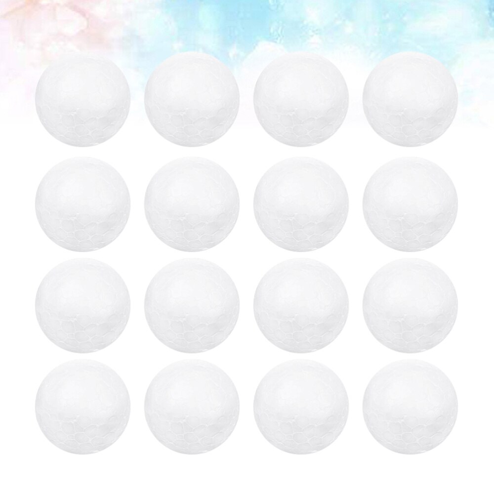 20CM White Children DIY Craft Material Funny Round Christmas Ornament Layout Decorative Props: White 3