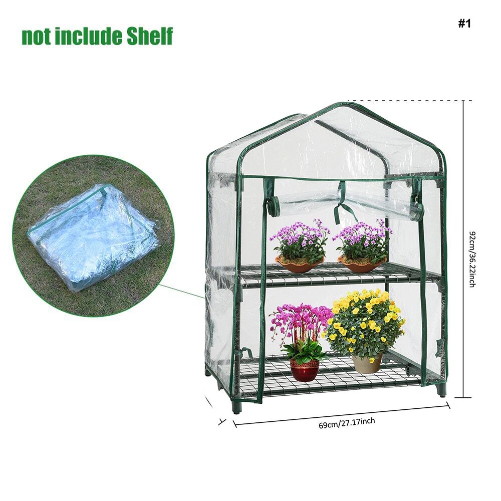 Bolsas para cultivo de plantas, Mini invernadero para jardín, plántulas para casa verde, cubierta de plástico PVC transparente para jardín, invernadero, cultivo de casa: 01