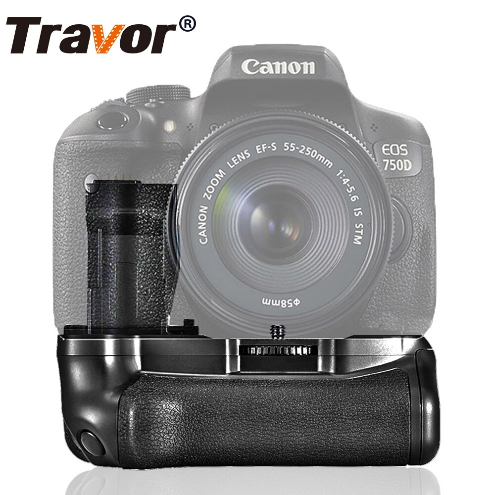 Travor vertical battery grip holder BG-1V for Canon 750D 760D T6i T6s X8i 8000D DSLR Camera replacement BG-E18