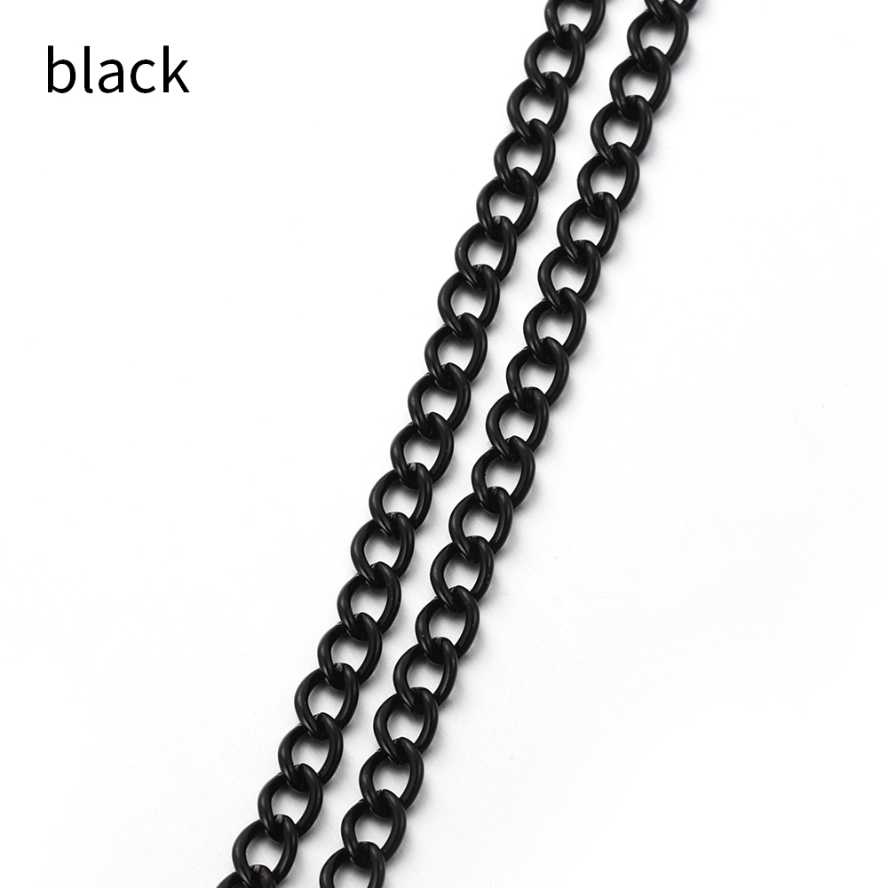 2 m/lote de cadenas para collar y pulsera, cadena de eslabones chapada en plata/oro/negro de armas/bronce de 2,5/3,5/4,5mm para accesorios de fabricación de joyería DIY: S / Rosa