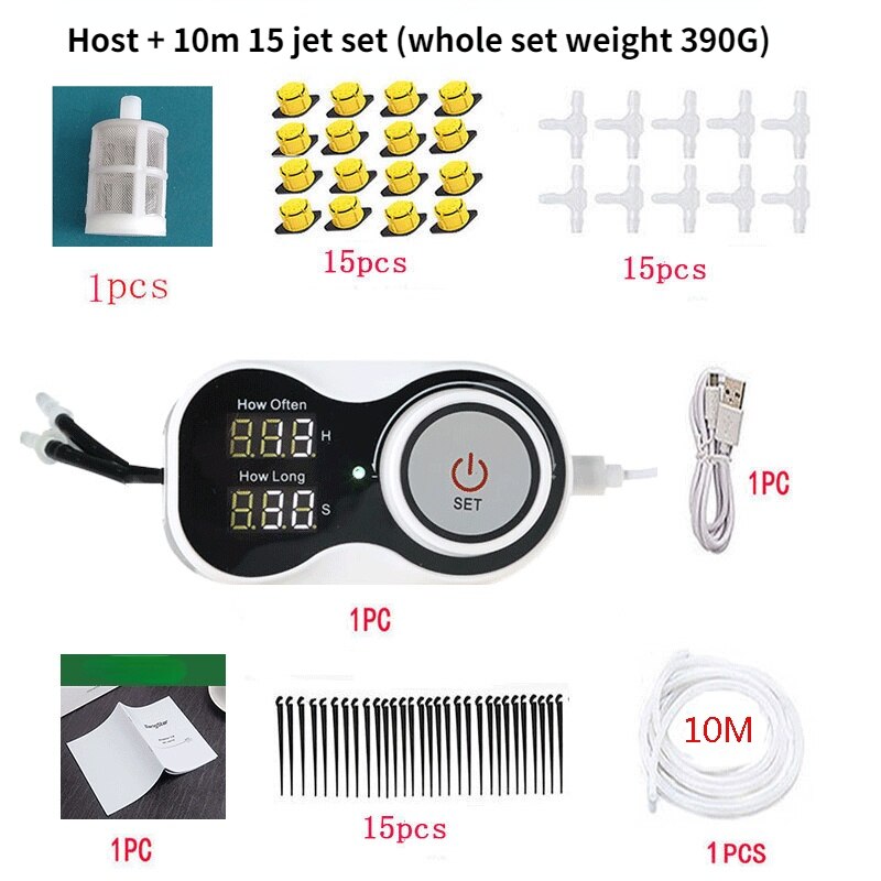 Automatic Watering Machine Garden Balcony Watering Artifact HD Large Screen Timing Intelligent Irrigation System Watering Device: C