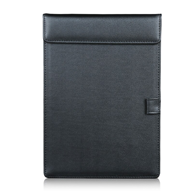 A4 A5 A6 Paper File Folder PU Leather Document Clipboard for Meeting Report Magnetic Drawing & Writing Pad Menu Clip Board: 1260 A5 black