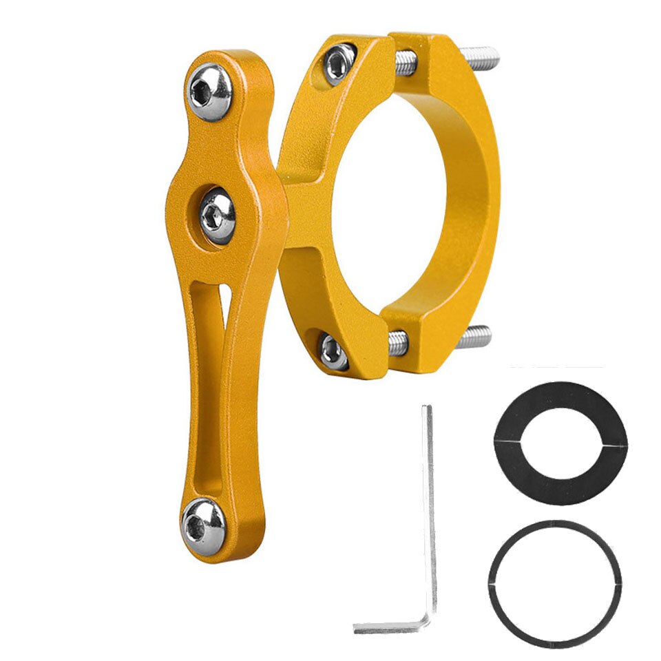 Multifunction Bike Bottles Cage Mount Adapter MTB Water Bottle Cage Clamp Mount Bicycle Bottle Holder Bracket Handlebar Post: Gold