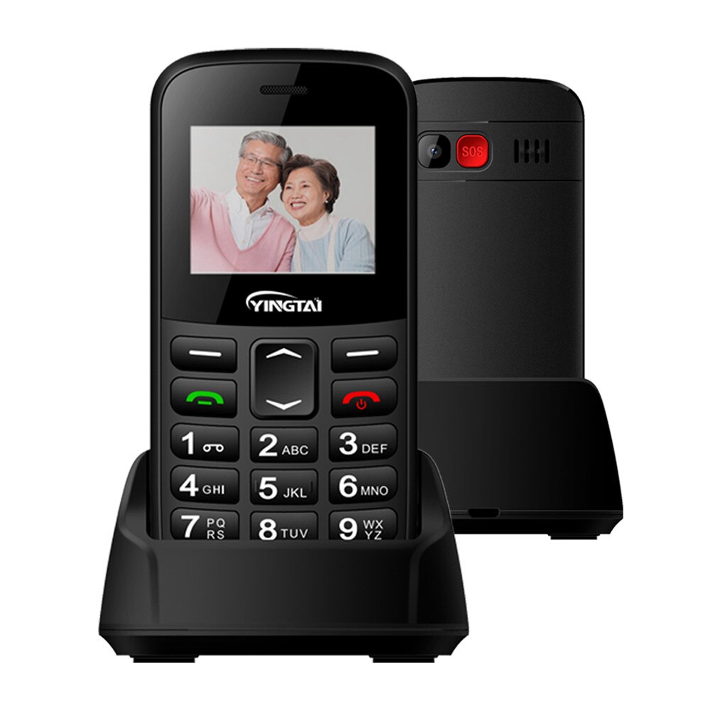 YINGTAI T36 Dual Sim Cards Bar Phone Big Keyboard Big Font SOS Mobile Phone Suitable For Elderly Support Vibration Free Desktop: Add 4G TF card