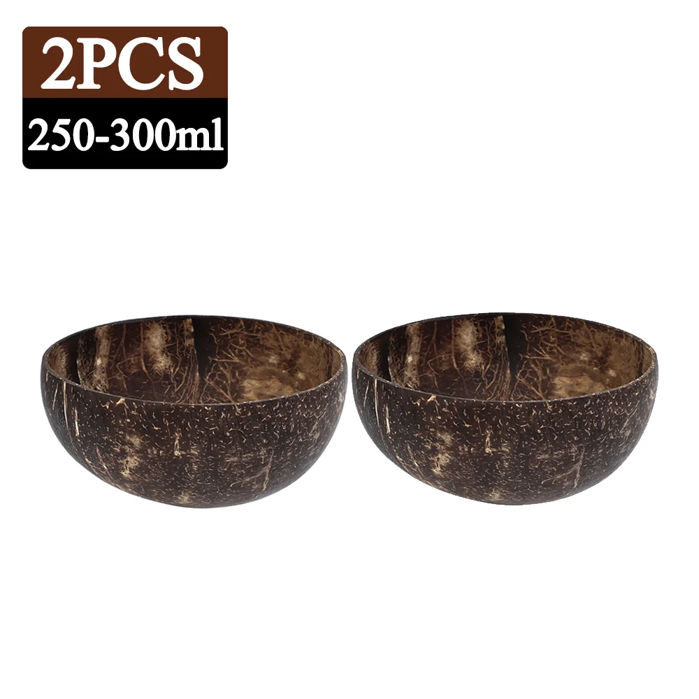 Cuenco de coco Natural para cena, vajilla de madera hecha a mano, cuchara de madera para postre, ensalada de frutas, mezcla de arroz, Ramen, 550/400/300Ml: green