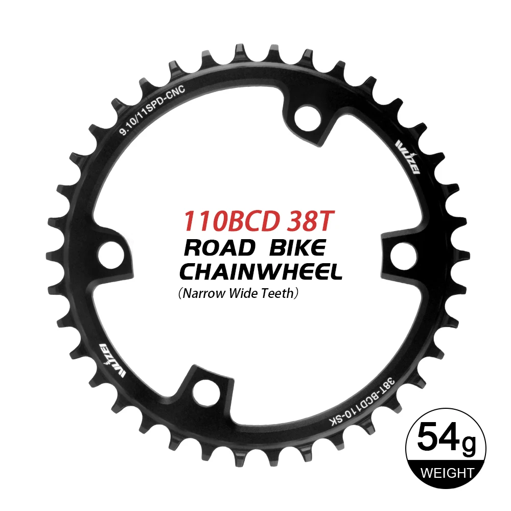 110 plato de bicicleta de carretera bcd para Shimano 105 platos r7000 r8000 r7100 r8100 r9200 4700 5800 6800 dura ace 110bcd rueda de cadena: YELLOW