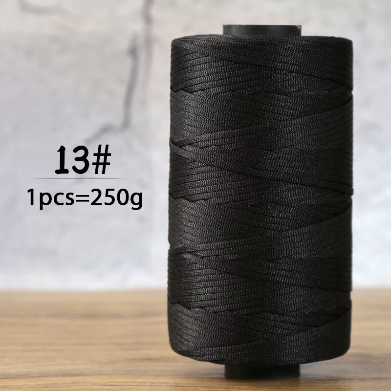 250g summer crochet flat ribbon thread handmade DIY weaving production crochet summer sun hat sandals bag shiny yarn: black