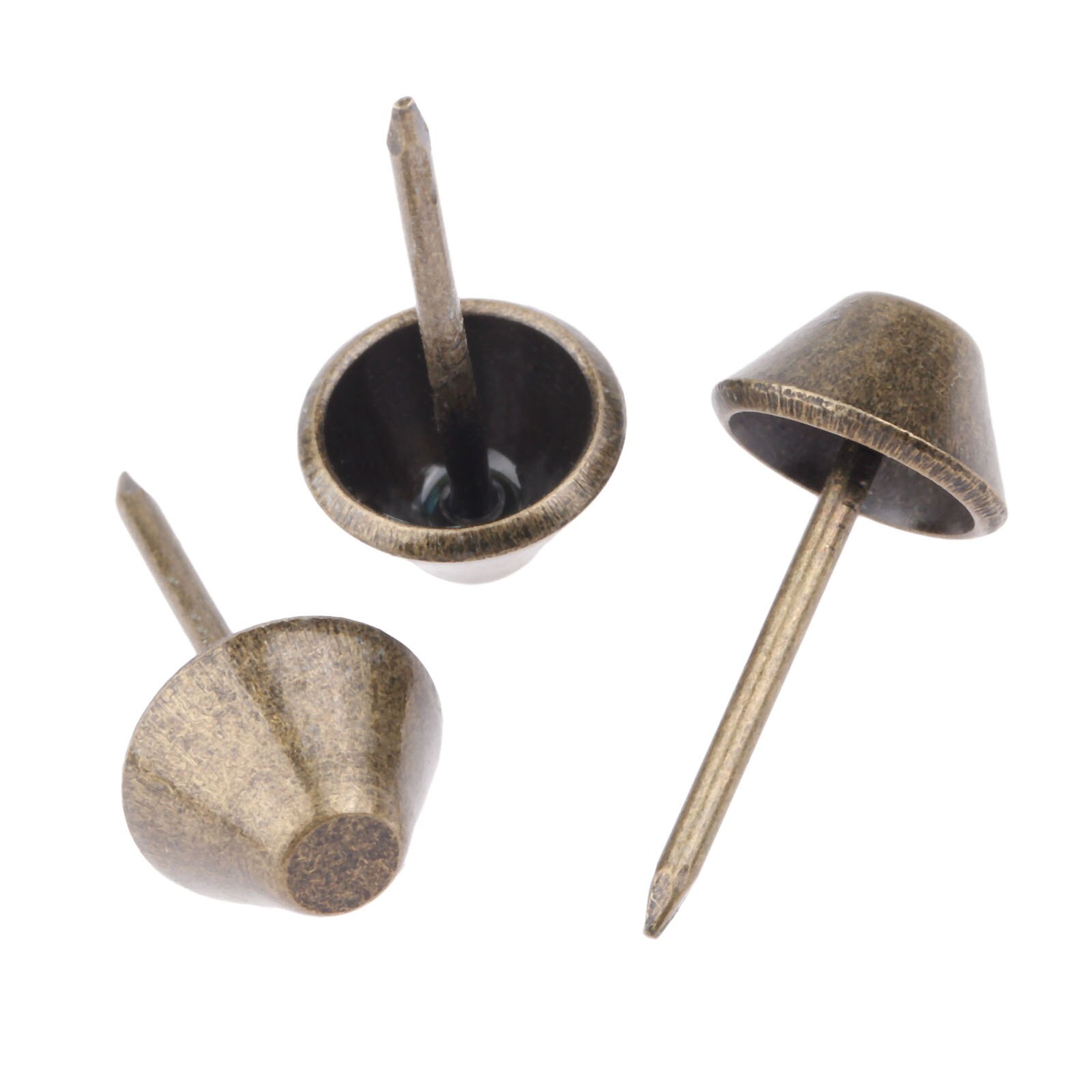 Tachuela decorativa con pasador para muebles, caja de madera de 11x17mm para tapicería de Bronce Antiguo, joyas para uñas, muebles, puertas de sofá, 50 Uds.
