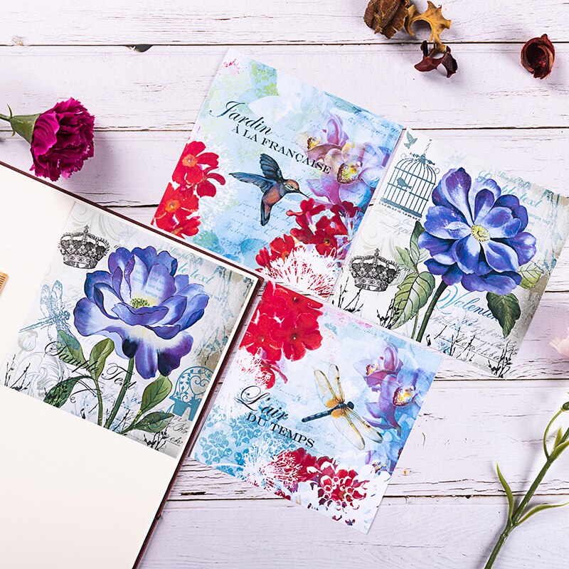 8pcs Vintage Bird Flower Vellum Paper Pattern Pack... – Grandado