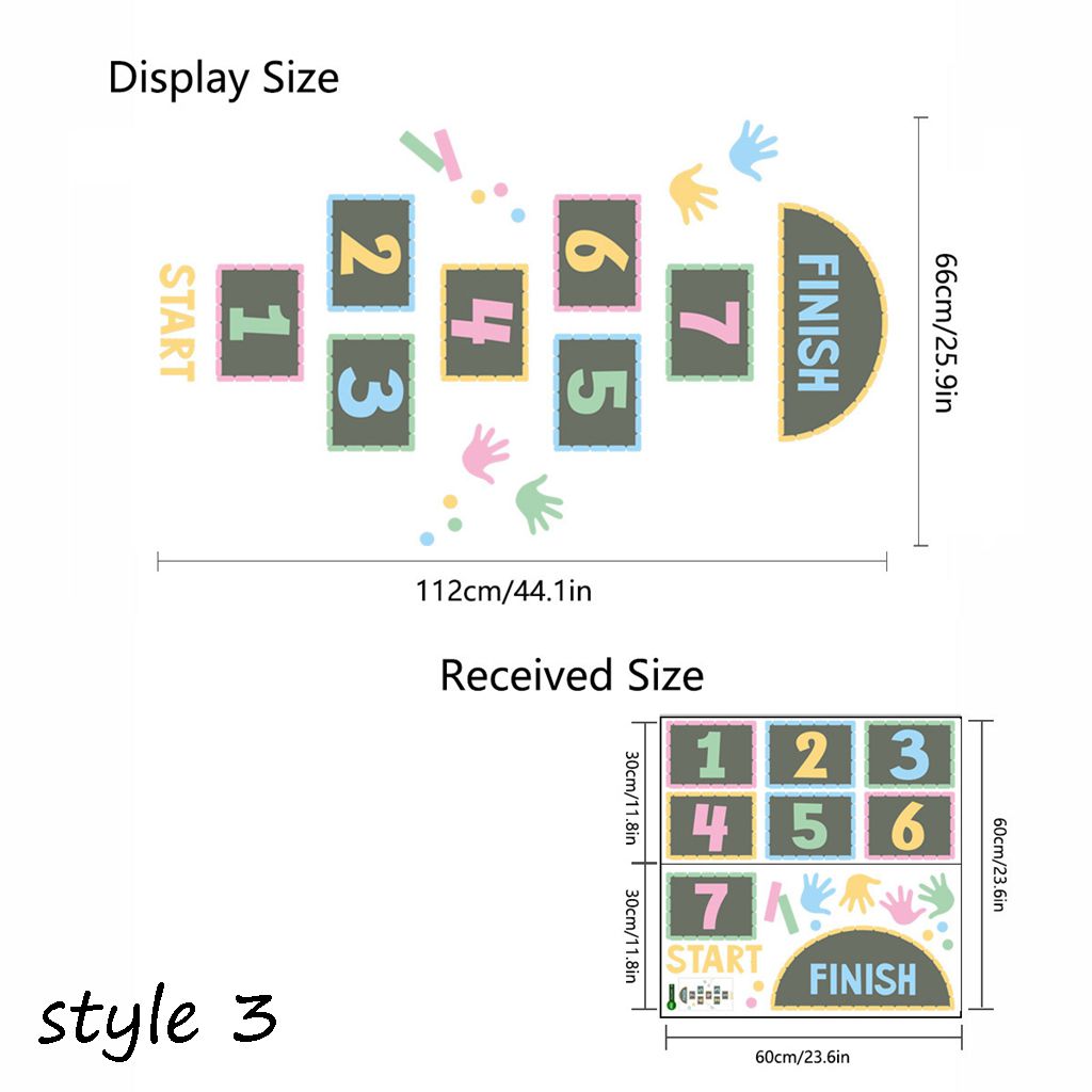 1Pcs Number Floor Stickers Wallpaper Cute Self-Adhesive Kids PVC Wall Stickers Kindergarten Supplies Home Decor