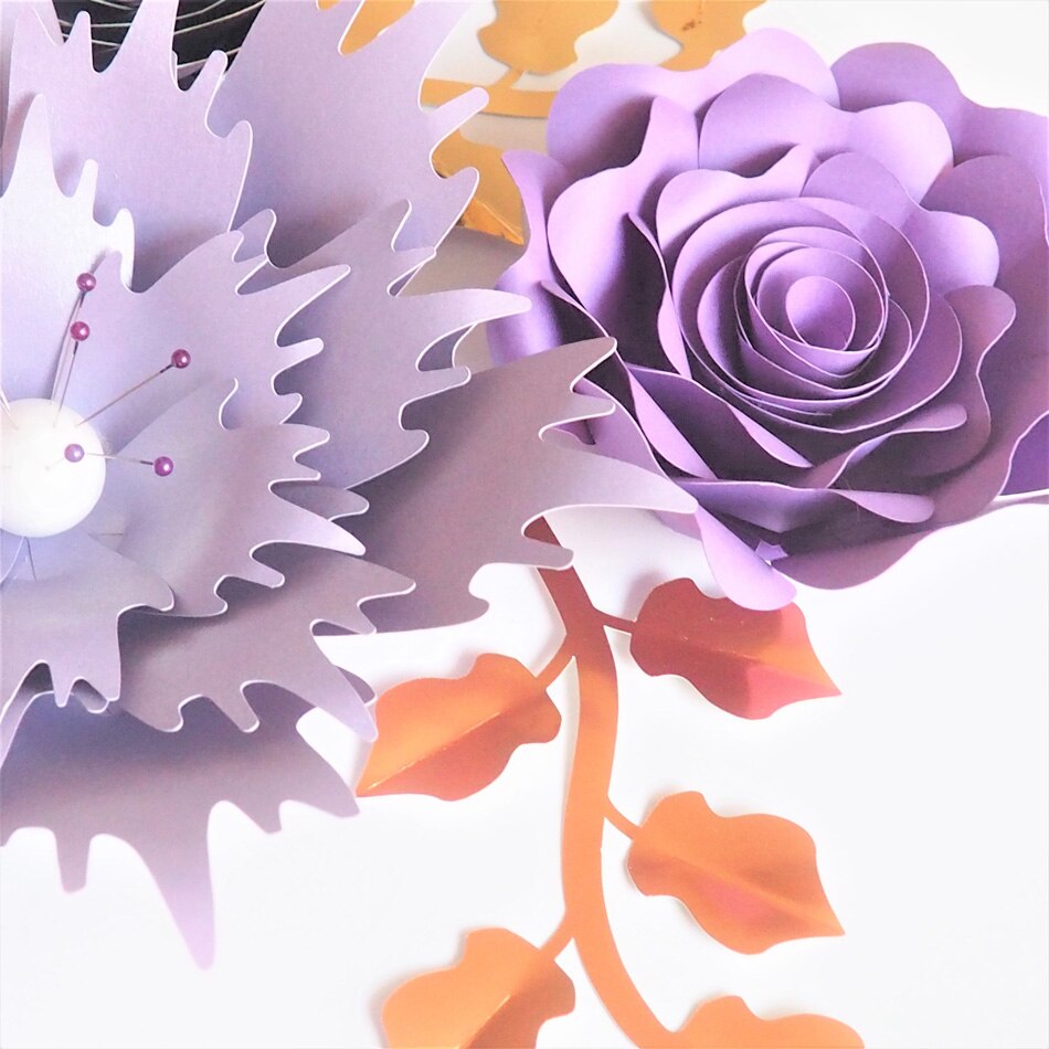 Handgemachte Karton Rose DIY Papier Blumen Blätter Set Für Hochzeit & Event Kulissen Dekorationen Kindergarten Wand Deco Video Tutorials