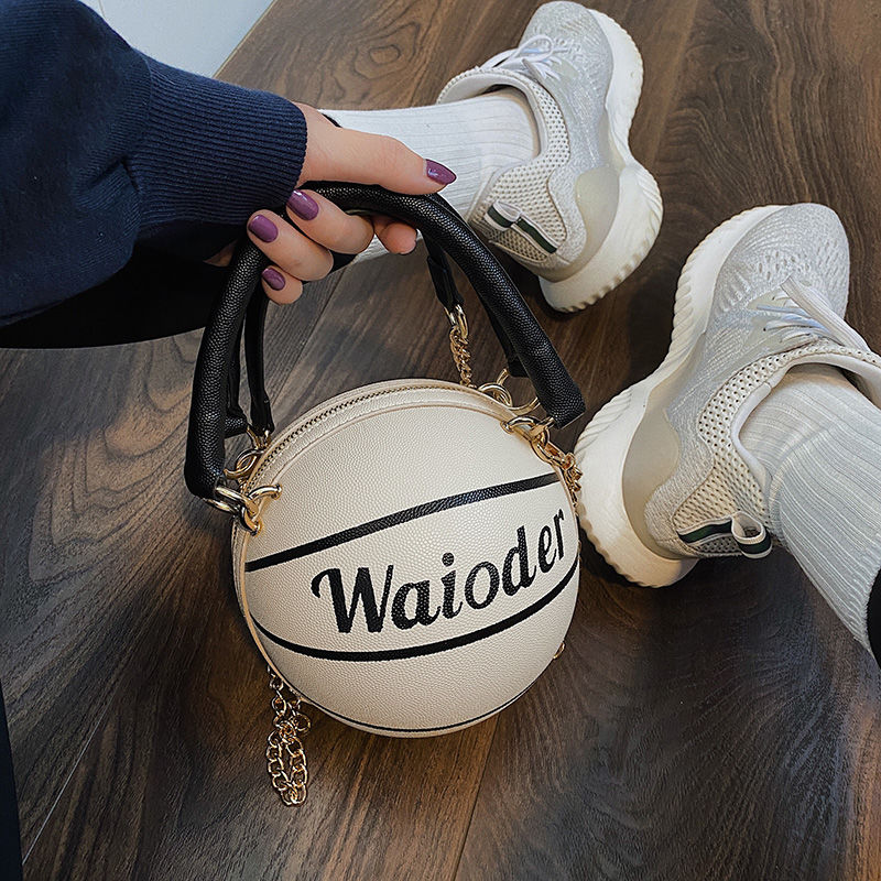 Pink Basketball Bag Female Net Red Korean Version Personality Mini One Shoulder Crossbody Chain Ball Bag