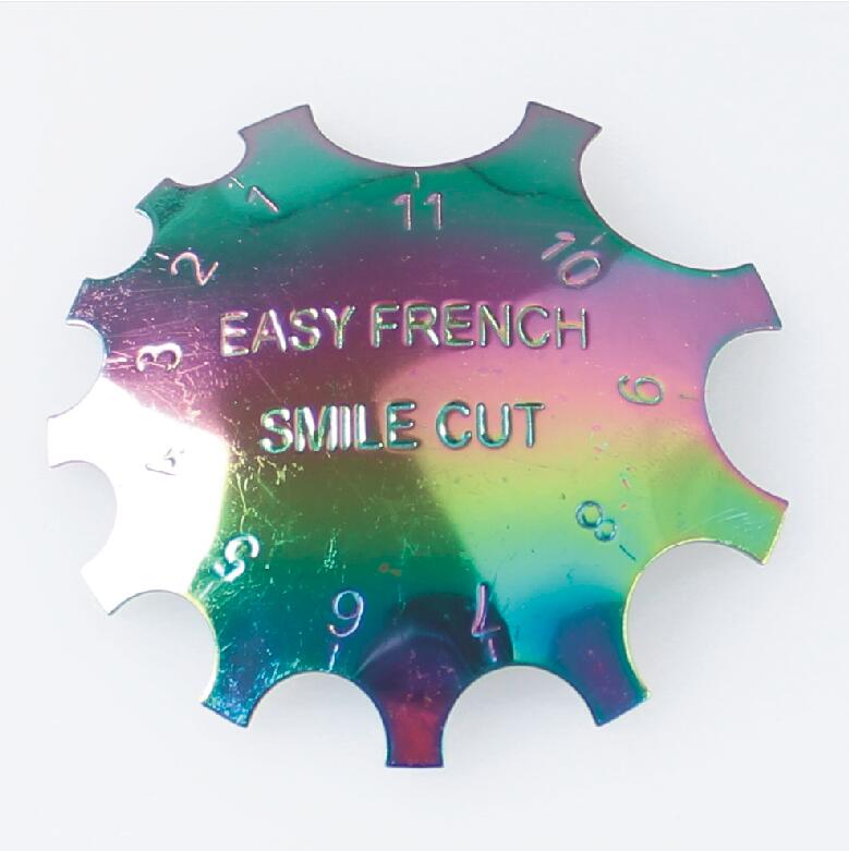 1Pc Easy French Smile Cutter Line Set Edge Trimmer Manicure Acrylic Nail Art Template Tool French Tips Cut Stencils Manicure: 4