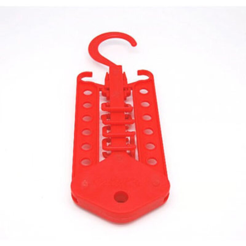 Multi-Functional Space Saving Folding Clothes Hanger Clothing Drying Rack TUE88: Red