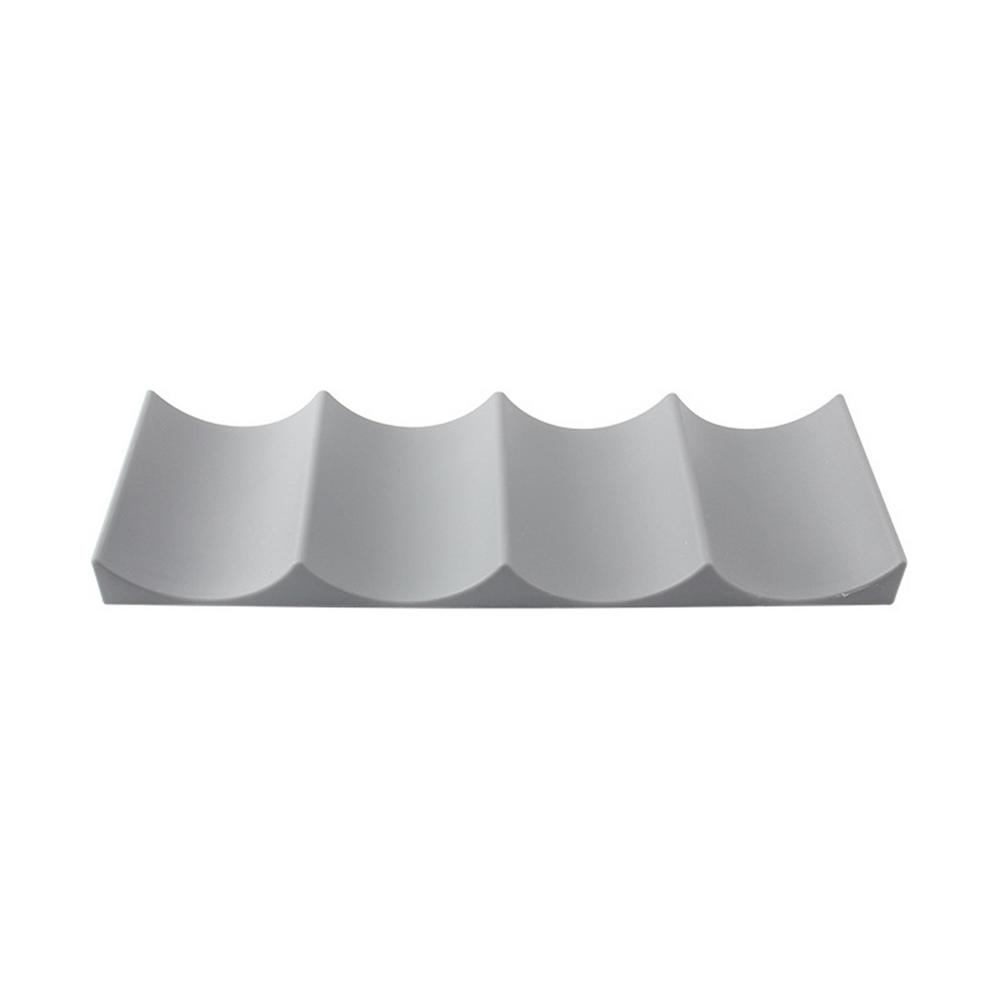 Empilhador de latas de silicone, tapete empilhador de garrafas para geladeira Fridge Monkey, organizador de garrafas de cerveja para geladeira, empilhador antiderrapante para cozinha: GRIS