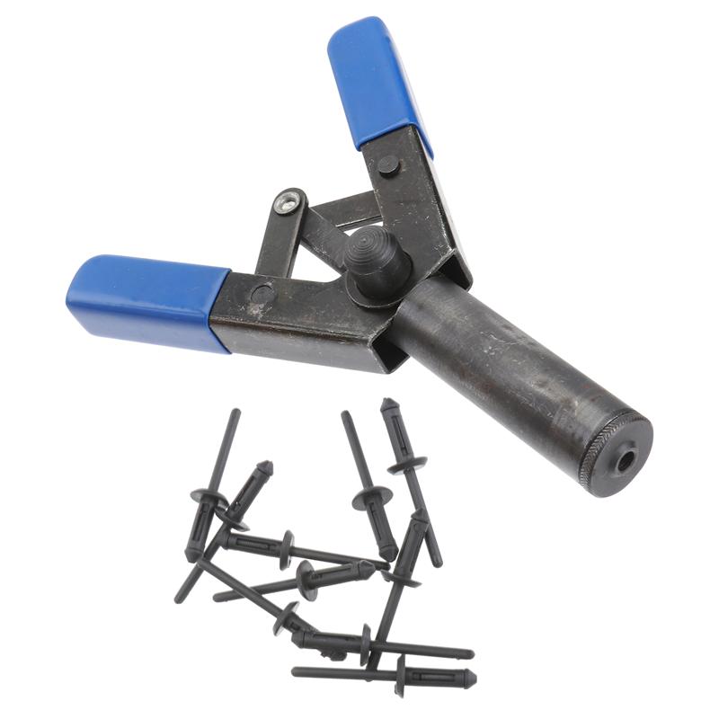 1 Set Mini Manual Riveting Tool Set 1pc Core-Pulling Riveter Machine Puller Hand Tool And 40pcs Ergonomic Poly Rivet Set