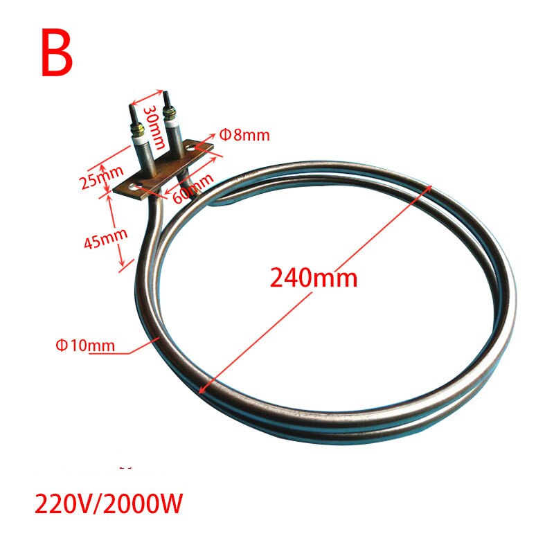 Round heating element fan oven element round heating element stainless steel heating tube single end 220v