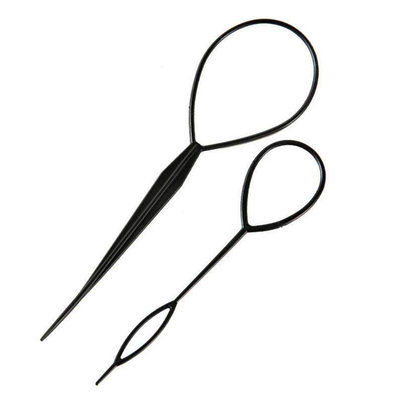 2 piezas para hacer moños, herramienta de peinado para trenzar el cabello, Coleta, peinados, Clip, palo de bucle, accesorios para peinados