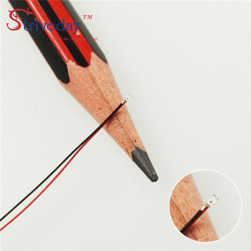 Lot de 10 résistances led pré-soudées cms, micro-litz 1206 20 cm 8-12 v modèle diy