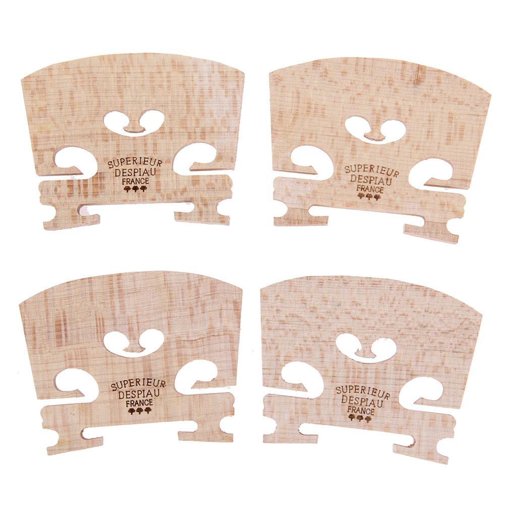 4 Uds. Puentes de violín madera de arce para 4/4-3/4 tamaño instrumento accesorios cuerdas de violín puente herramientas prácticas