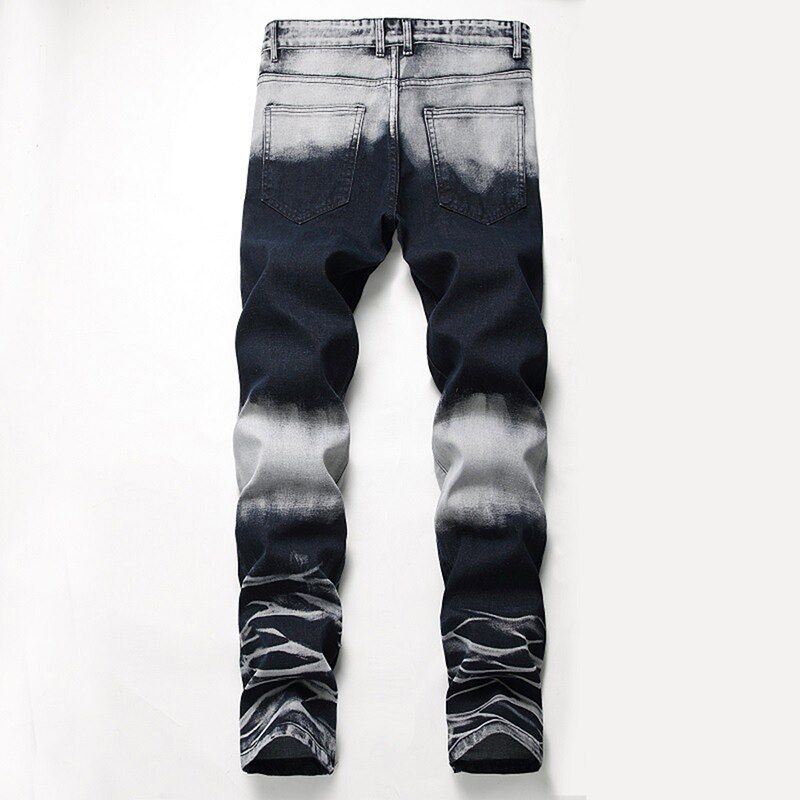 Déchiré taille mi droite jean trou Cowboy pantalon homme jean pour homme Denim Skinny homme pantalon Calca Jeans Masculina