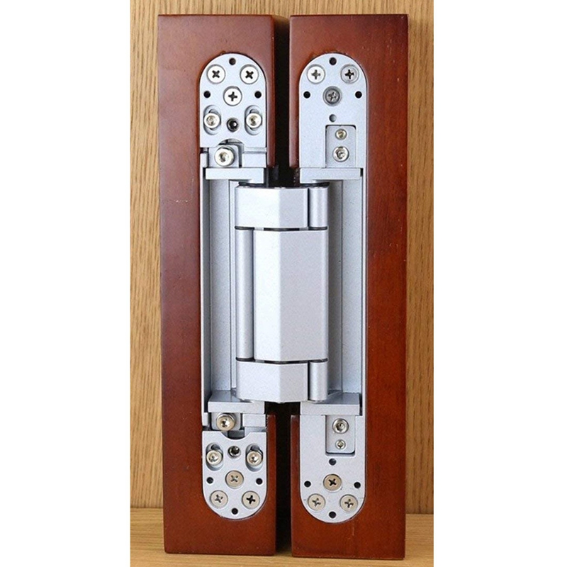 2Pcs 6 Inch Concealed Door Hinges Invisible Hinges Concealed Hinges 180 Degree Swing Hinge 3 Way Adjustable Butt Hinge
