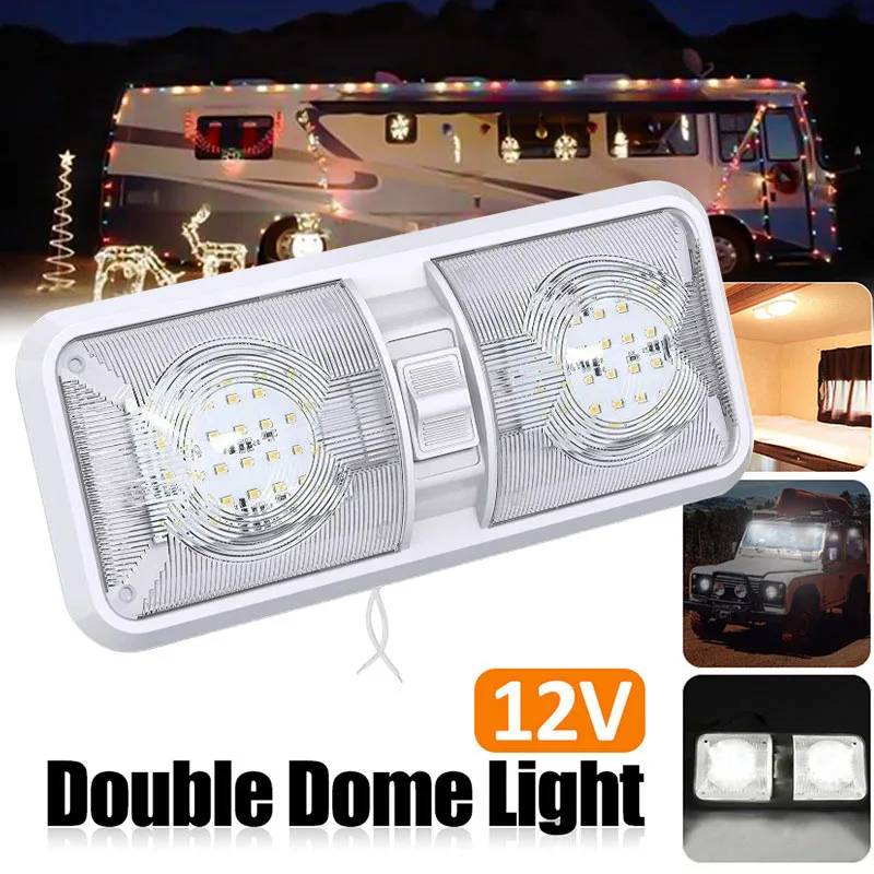 LED Loftlampe til RV - 12V - Naturlig Hvid Indendørs Belysning til Bil/Trailer/Camper/Boat