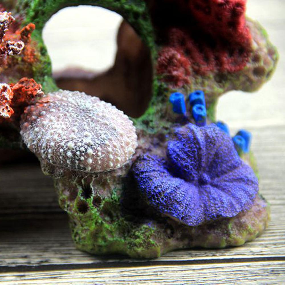 Quarium decoration ympäristöt luola elävä riutta kalasäiliö hartsi koralli akvaario