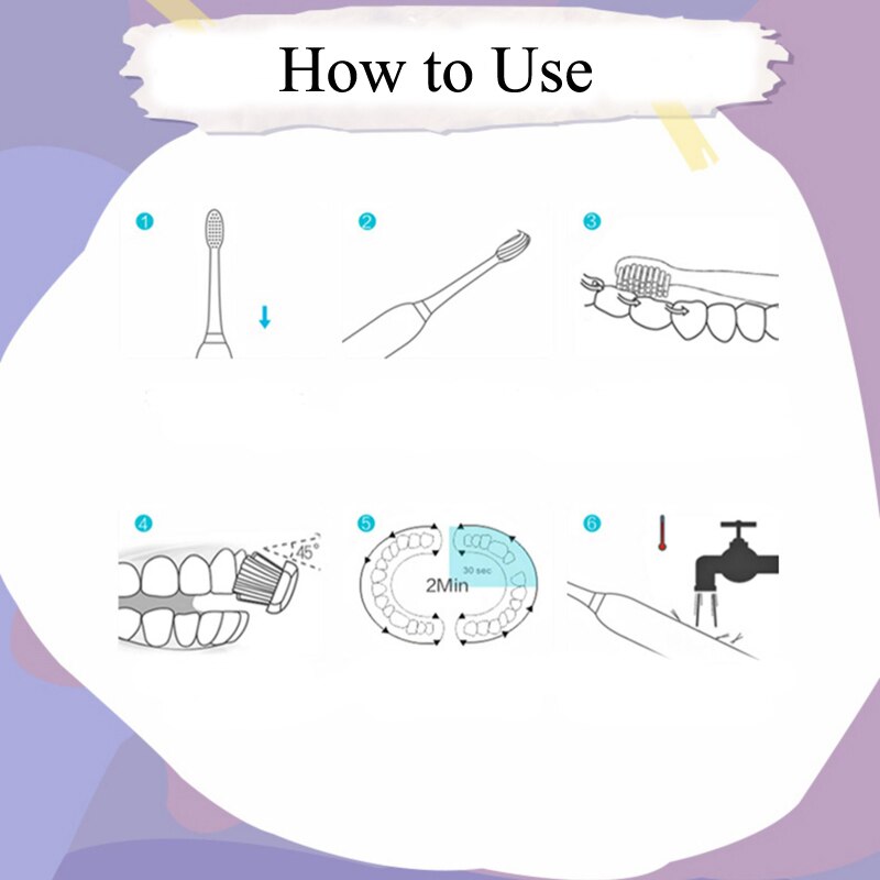 Vacuum Replacement for BAIR Kids K7 Toothbrush Heads Electric Whiteing DuPont Soft Brush Heads Cleaning Substitute Nozzle 10PCS