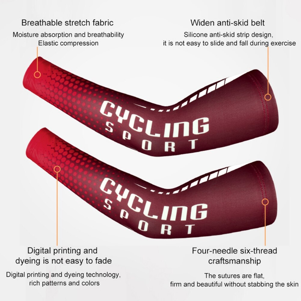 1 para rękaw kolarski na rękę dorosłych odprowadzanie wilgoci oddychająca fajne parasolka ochrona łokcia działa naramiennik