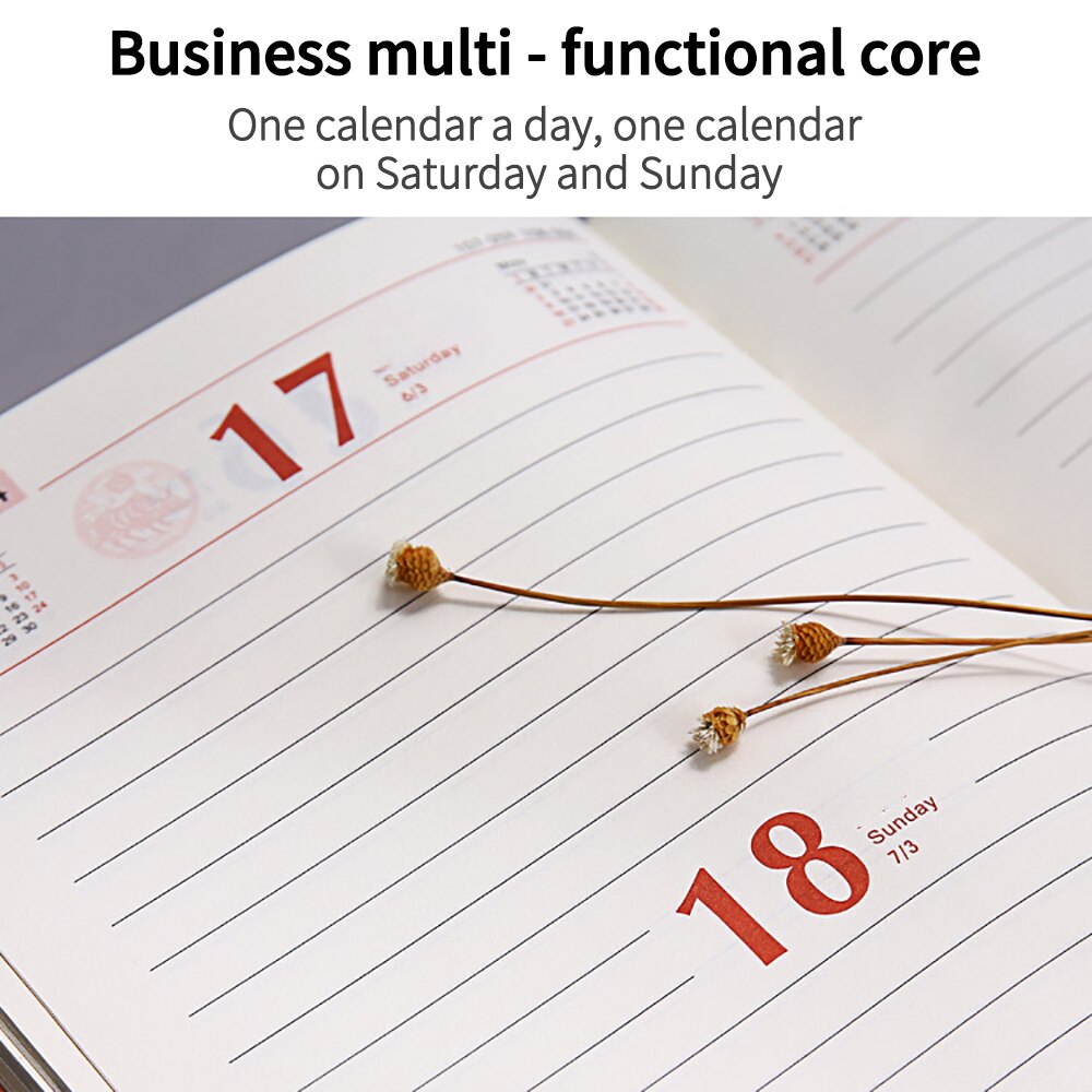 Stationery Notebook Daily Weekly Monthly Planner Flowery Time Memo Undated Planning Organizer Agenda Agenda