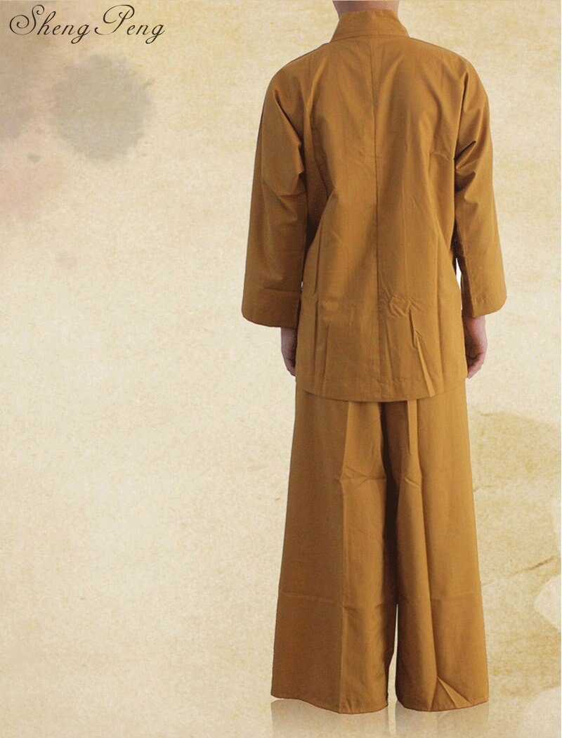 Boeddhistische monnik gewaden boeddhistische monnik kleding chinese traditionele boeddhistische kleding shaolin monnik kleding CC088