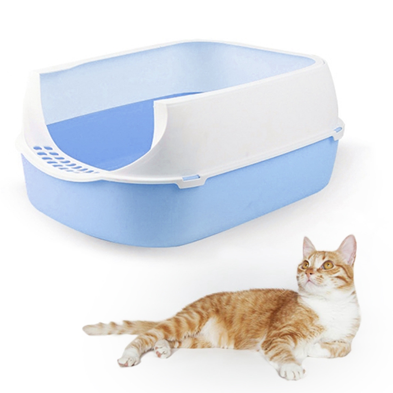Toilettes Anti éclaboussures pour chat, 1 pièce, boîte à litière en plastique à capuche, parois hautes, pot, bac à litière pour animaux de compagnie, fournitures pour chats