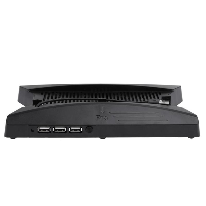 Verticale standaard koelventilator met 3 usb-hubs voor  ps4 slanke of  ps4 pro consoles