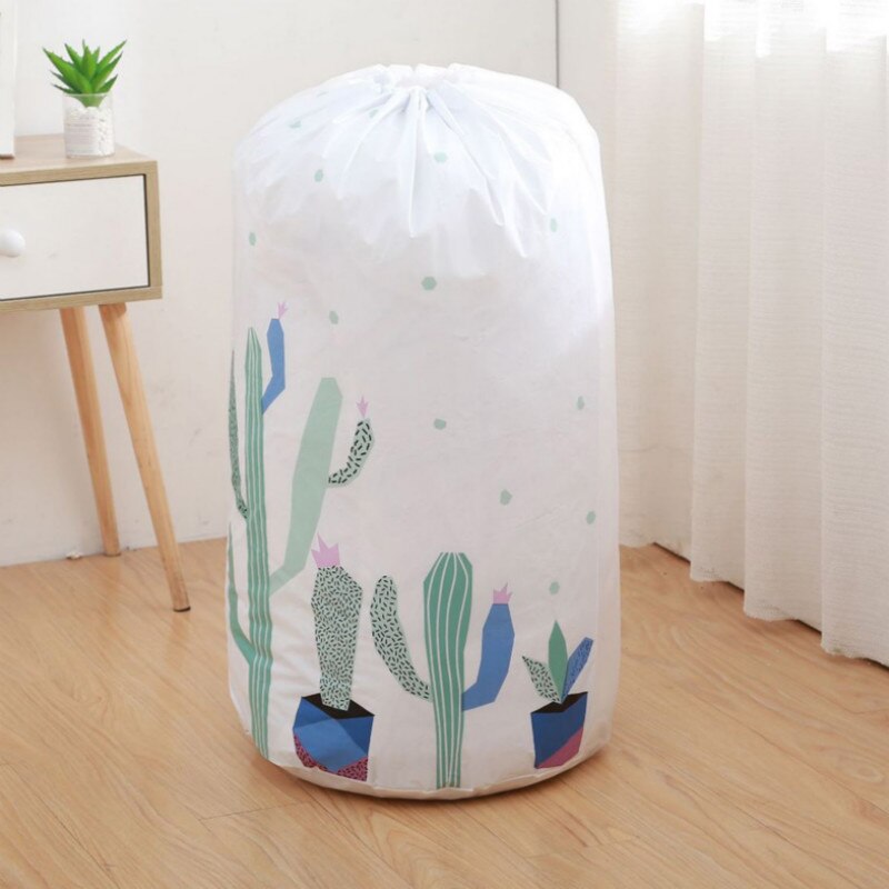 Multipurpose Large Capacity Drawstring Storage Bags Cartoon Pattern Laundry Pouch Kids Toys Storage Bag Room Organize Bags