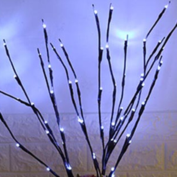 5v willow branch led light 20 glödlampor körsbärsträd diy upplysta grenar batteridriven fest heminredning nattlampa: Vit